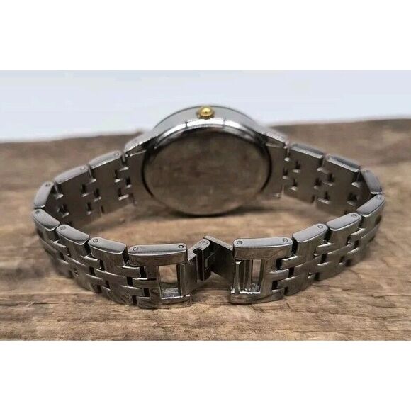 Anne Klein Diamond Womens Silver And Gold Tone Watch - Picture 5 of 9